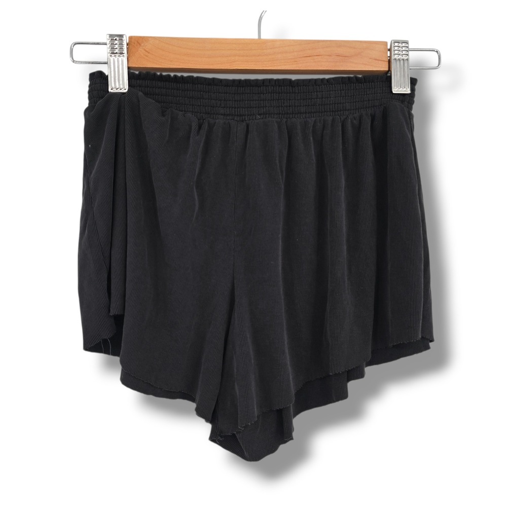 Shipwreck LTD Womens Black Ribbed Smocked Waist Flowy Shorts Size Small